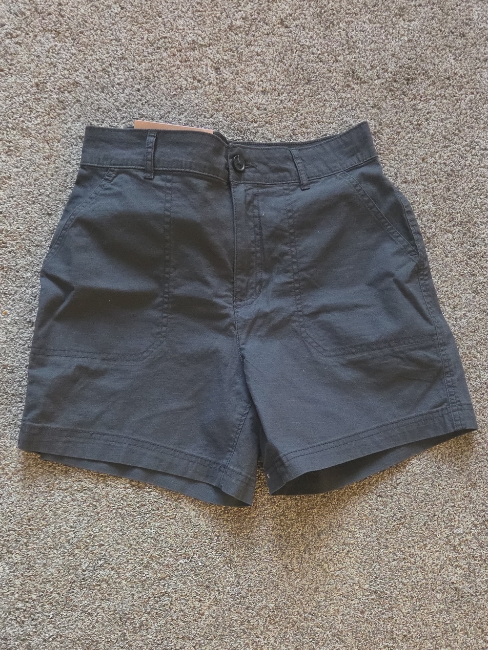 Eddie Bauer Womens Black Ripstop 5" Shorts Size 4 NWT Outdoor